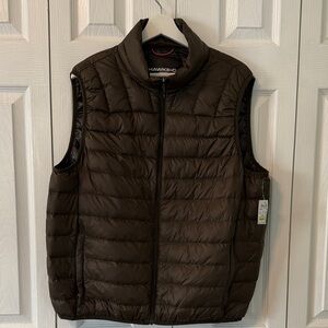 New Hawke & Co Men's Olive Green Quilted Vest Sz L